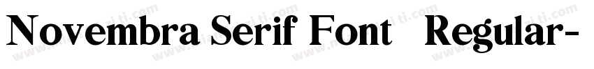 Novembra Serif Font   Regular字体转换